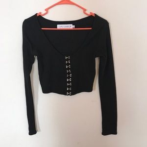 Gypsy Warrior Metal Clasp Crop Sweater